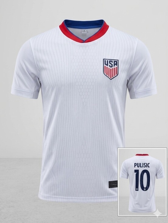 Other - NWOT Pulisic USA Soccer Jersey & Shorts Set Youth 8 USMNT World Cup Kit